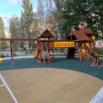 Установка детской площадки в Белгородской области, парк на территории городской больницы