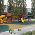 Установка детской площадки в Белгородской области, парк на территории городской больницы