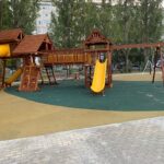 Установка детской площадки в Белгородской области, парк на территории городской больницы