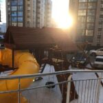 Установка детской площадки в Уфе, жилой комплекс