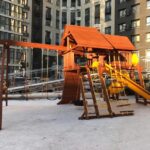 Установка детской площадки в Уфе, жилой комплекс